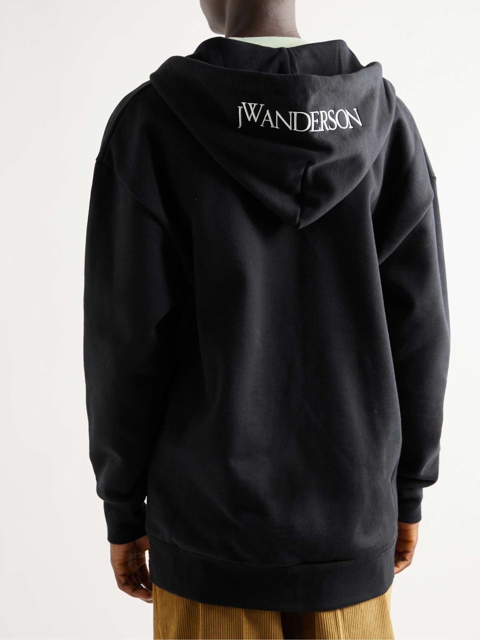 Logo-Embroidered Printed Cotton-Jersey Zip-Up Hoodie - 4