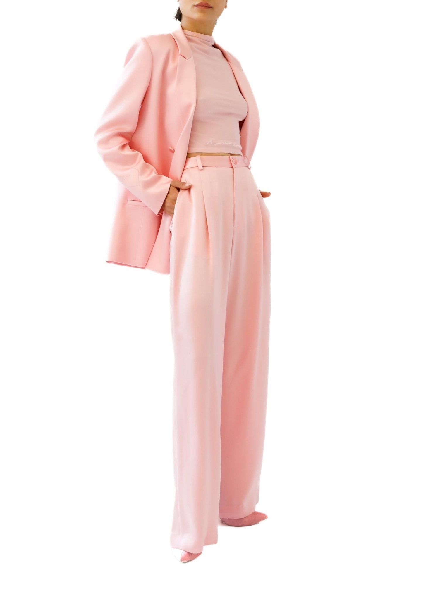 LAPOINTE X Jonboy Satin Double Breasted Blazer - 4
