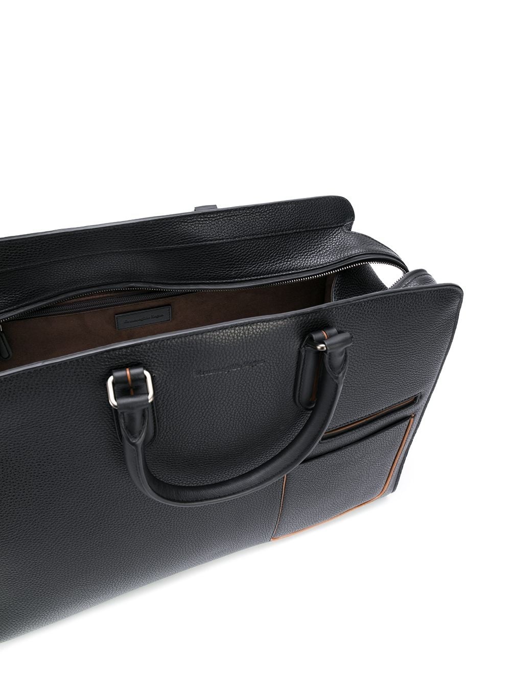 grained leather holdall - 5