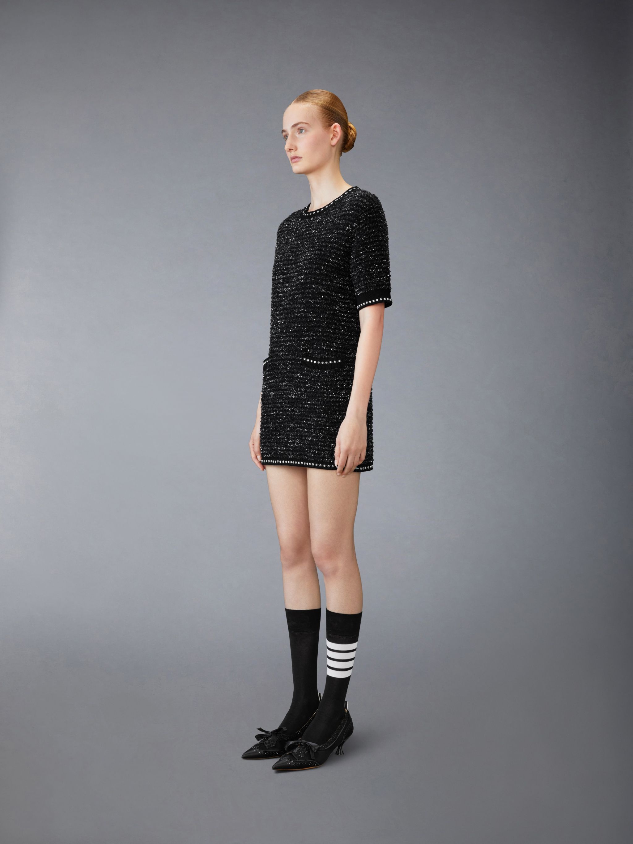 EYELASH TWEED JACQUARD MINI DRESS - 2
