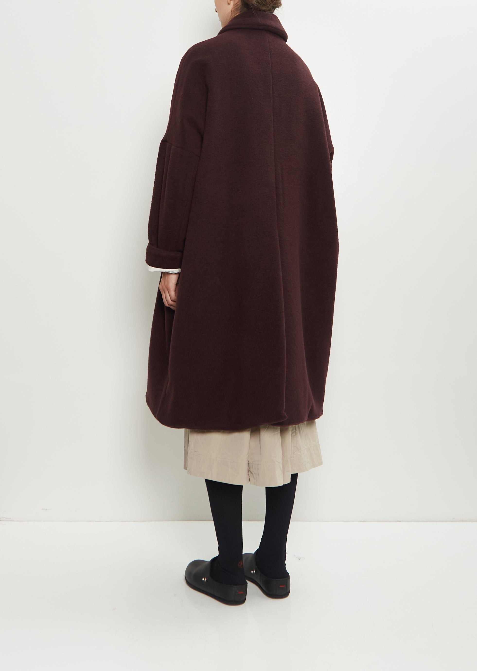 Big Blobby Cashmere Coat — Prune - 3