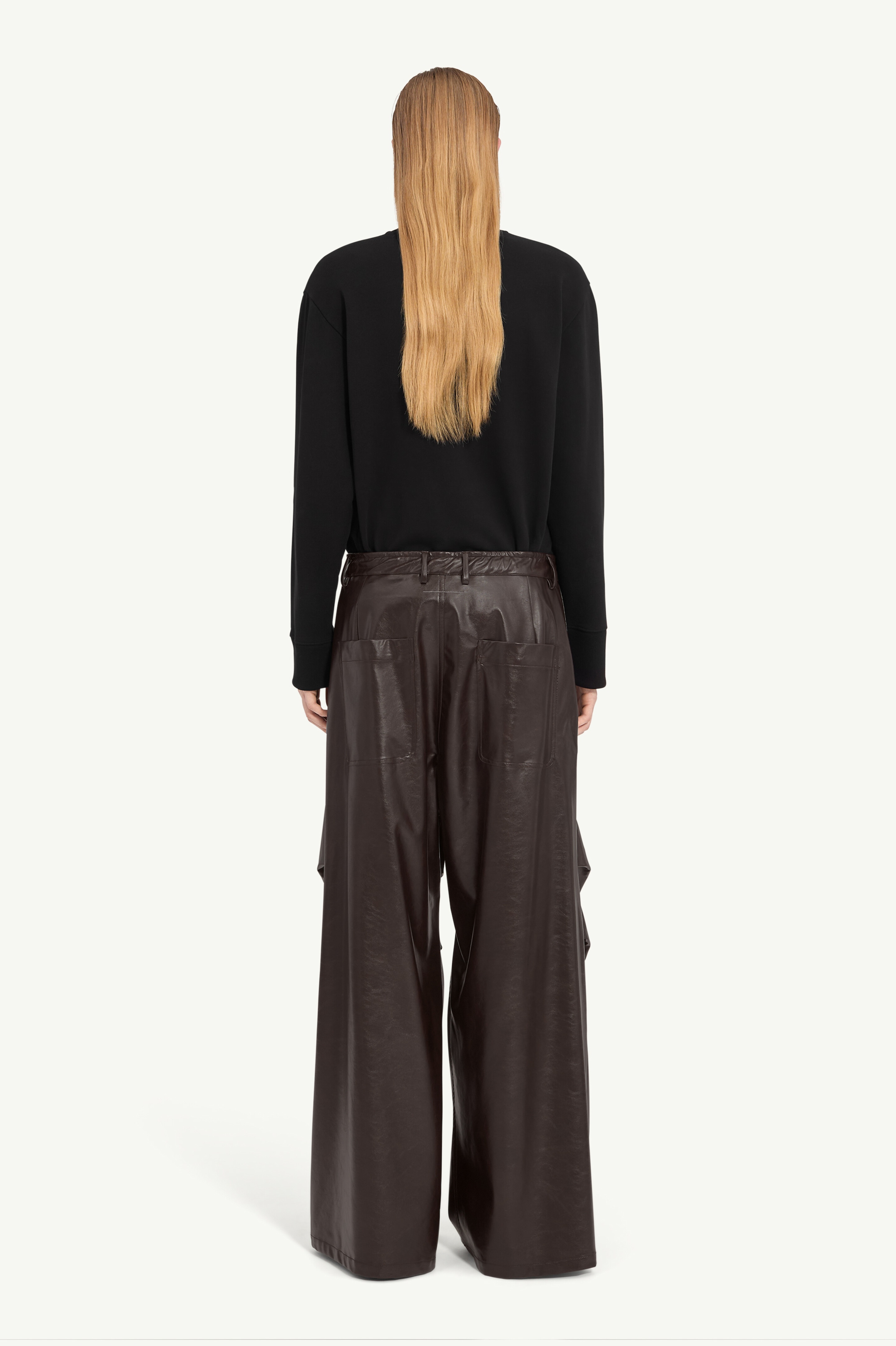 Faux leather trousers - 4