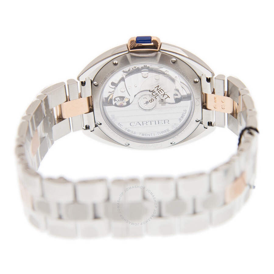 Pre-owned Cartier Cle de Cartier Automatic White Dial Men's Watch W2CL0011 - 5