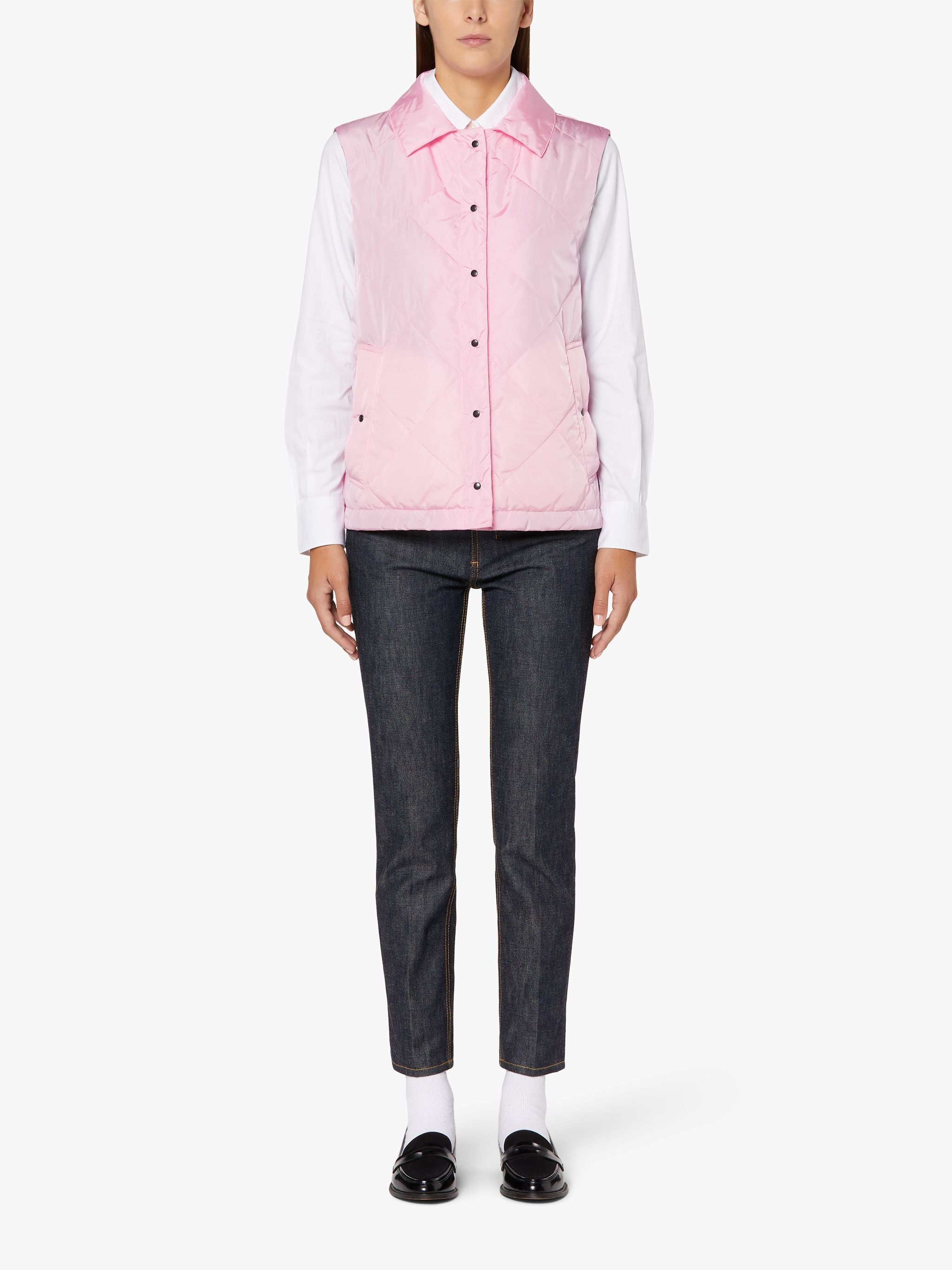ANNABEL PINK NYLON QUILTED LINER VEST | LQV-005 - 3