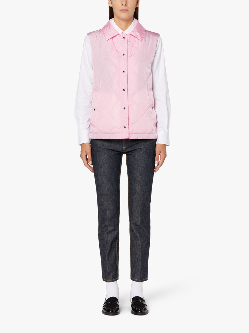 ANNABEL PINK NYLON QUILTED LINER VEST | LQV-005 3