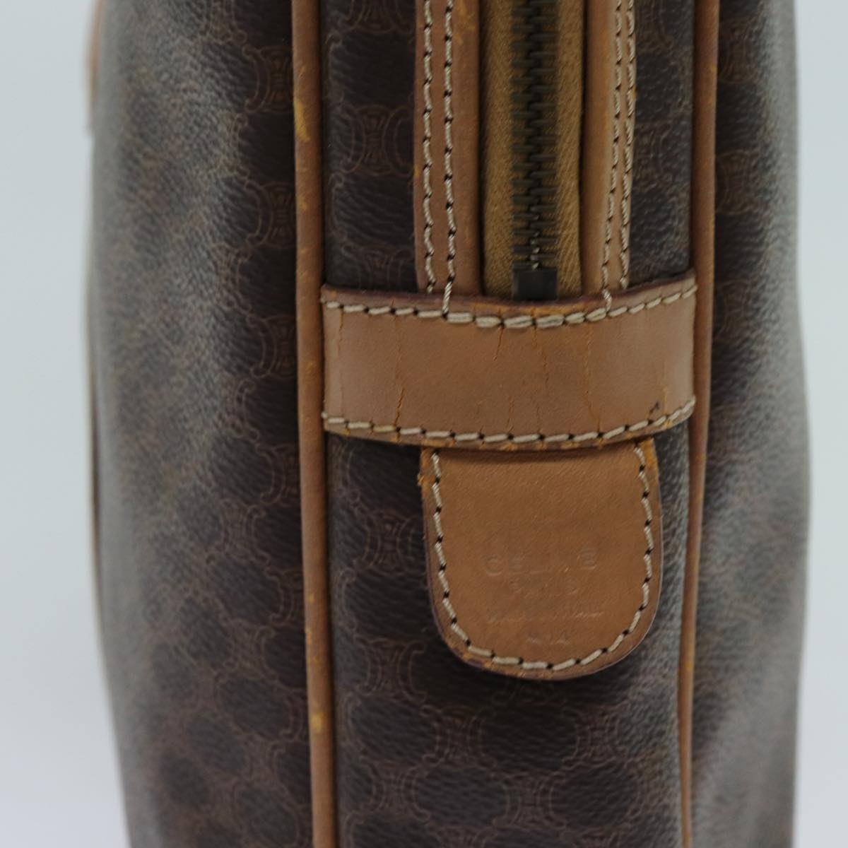 CELINE Macadam Canvas Hand Bag Pvc Brown - 4