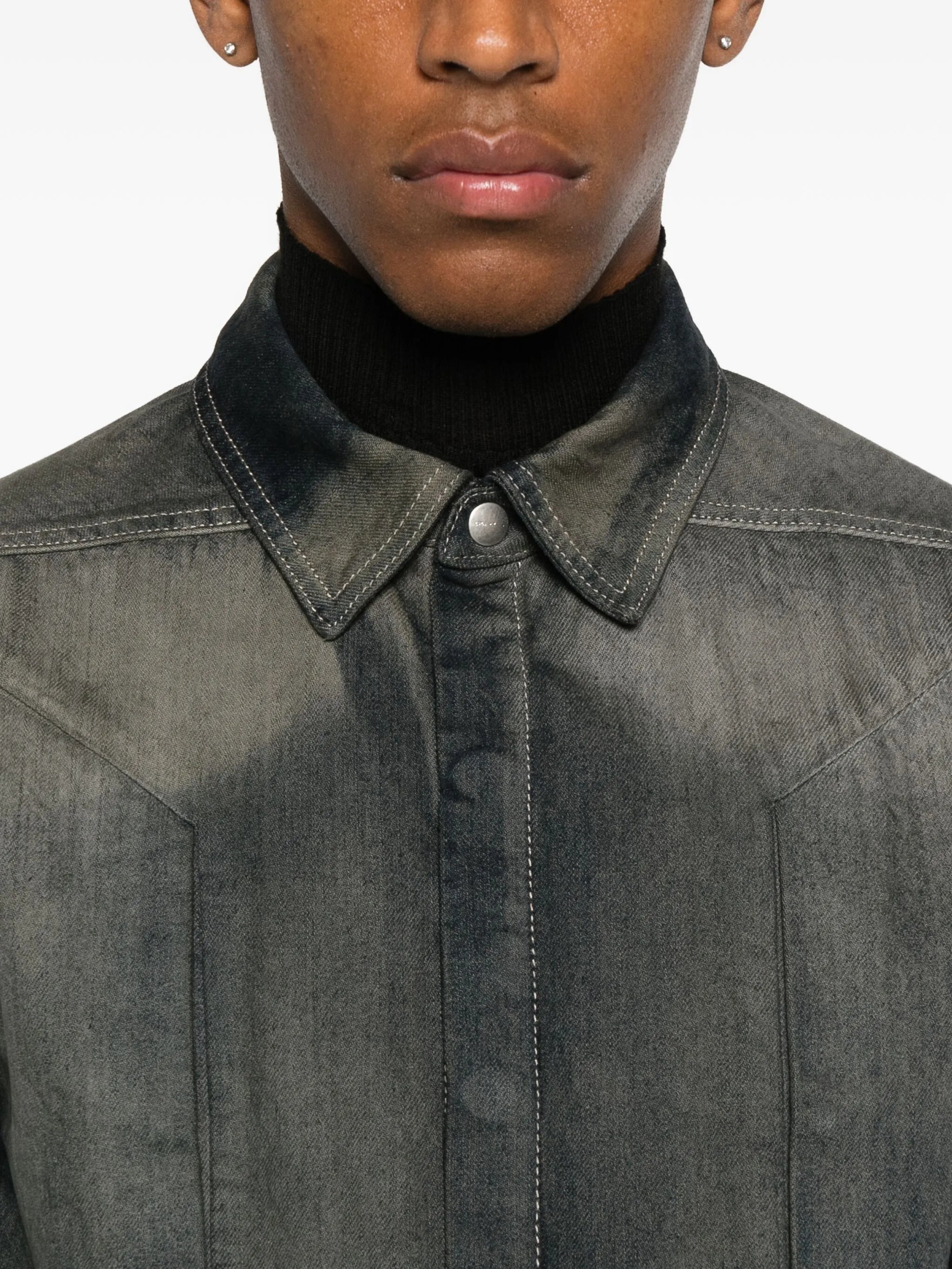 Rick Owens Button-down Denim Shirt - 5