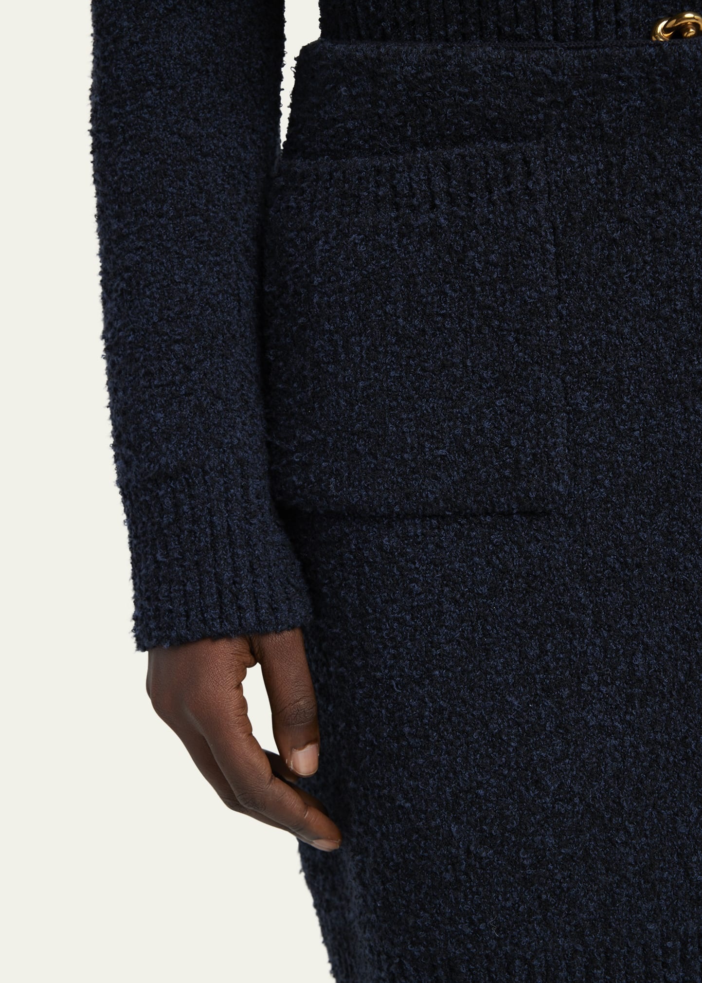 Front-Pockets Boucle Mini Skirt - 5