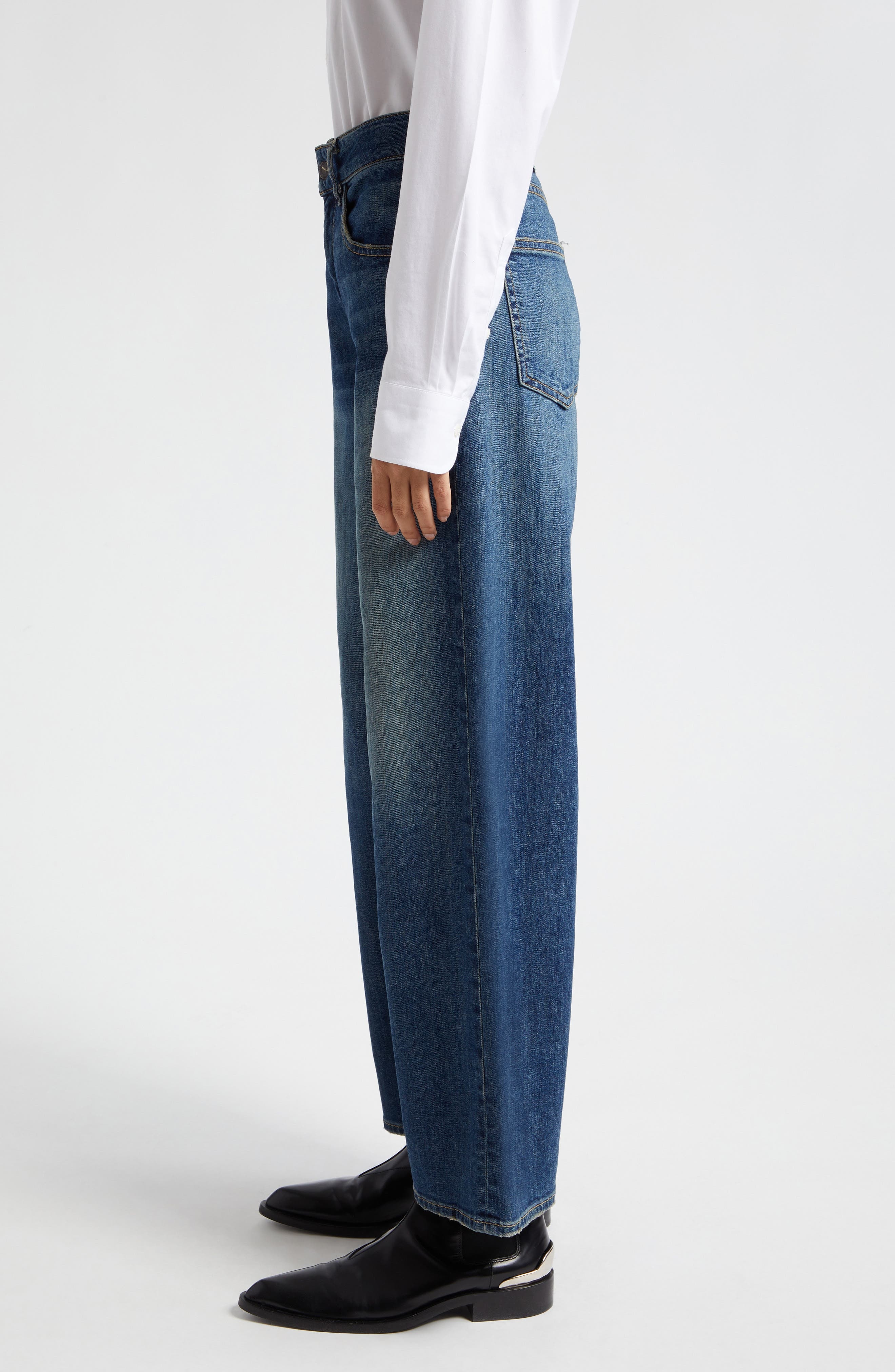 Nili Lotan Marlene High Waist Bootcut Jeans in Classic Wash at Nordstrom - 4