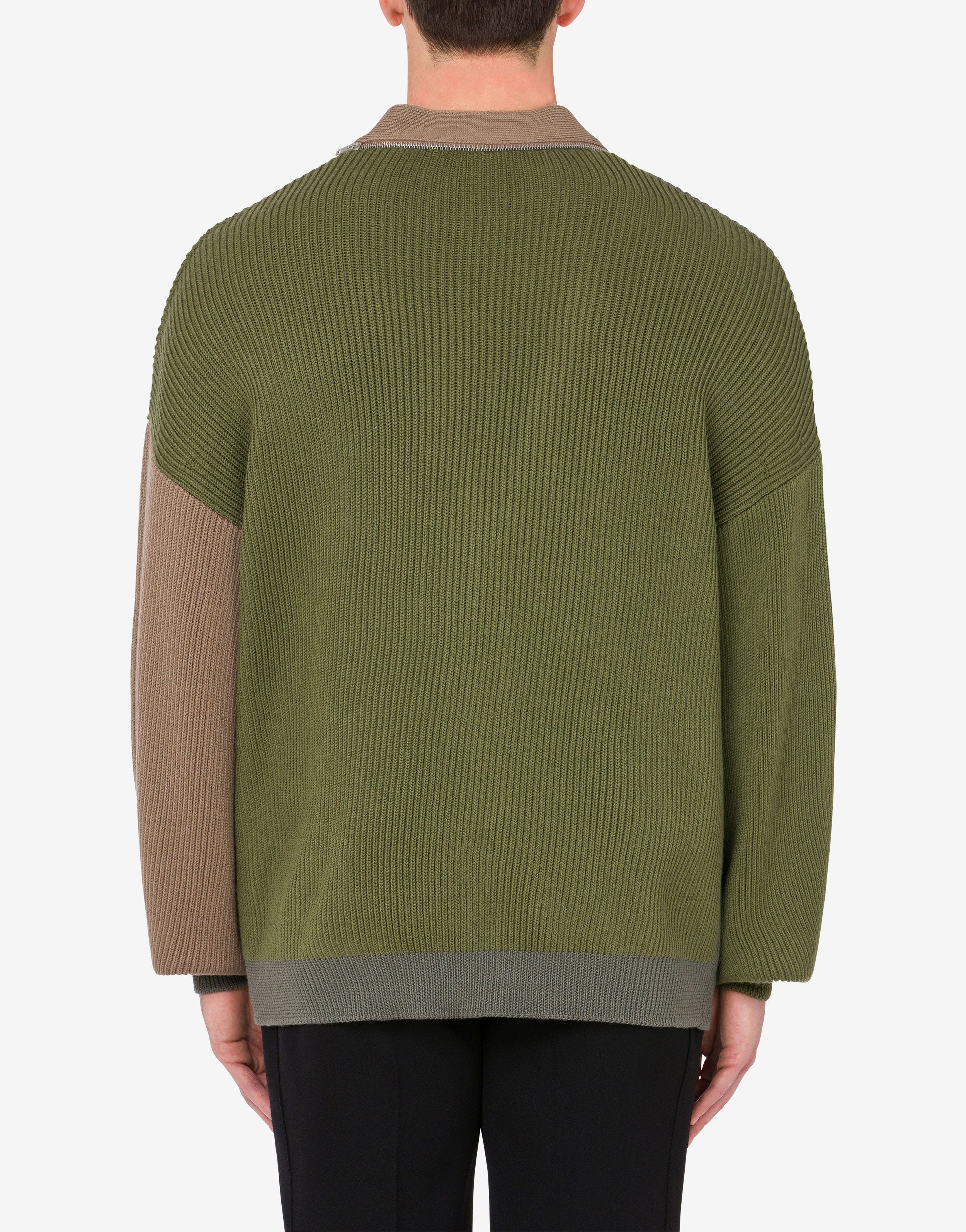 RIBBED WOOL CARDIGAN WITH ZIP - 3