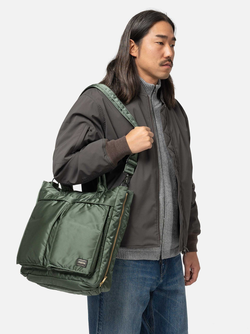 PORTER TANKER Carrying Tote Bag Sage Green outlook
