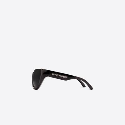 BALENCIAGA Xpander Butterfly Sunglasses  in Black outlook