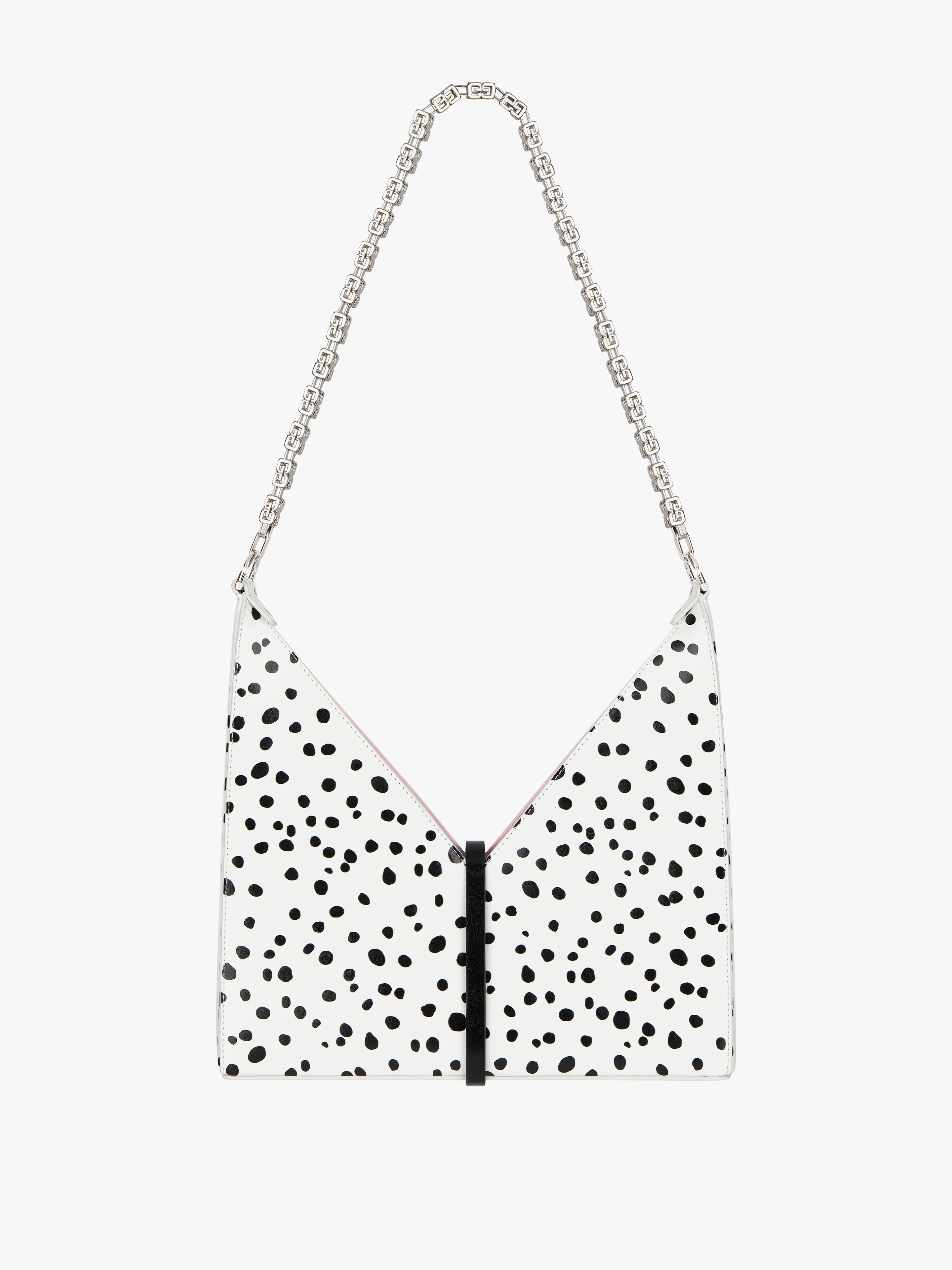 SMALL CUT OUT BAG IN TWO TONE LEATHER WITH CHAIN - 5