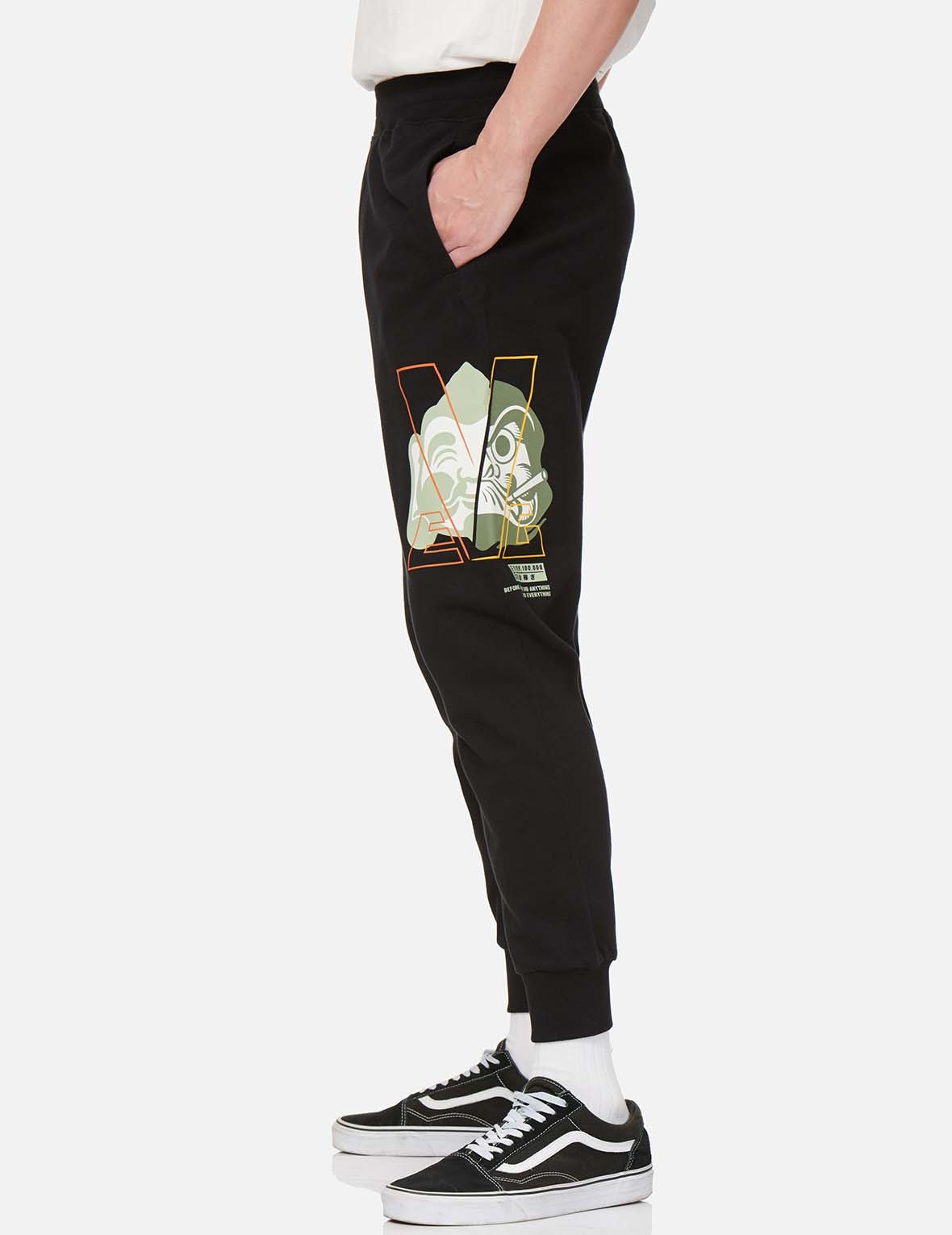 GODHEAD DARUMA PRINT SWEATPANTS - 4