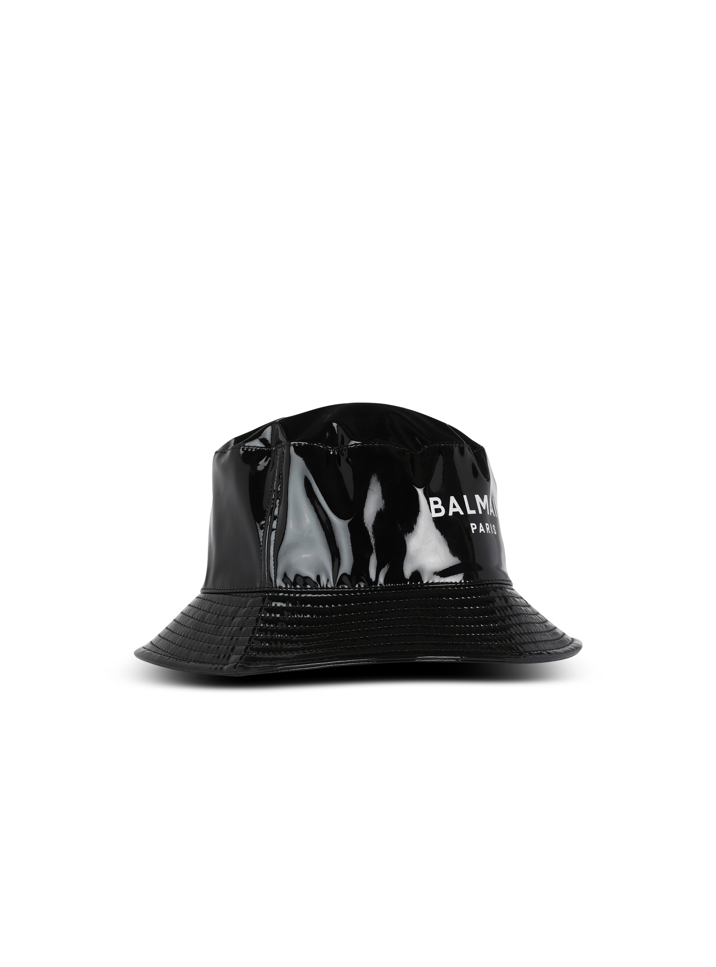 Vinyl bucket hat with Balmain logo - 3