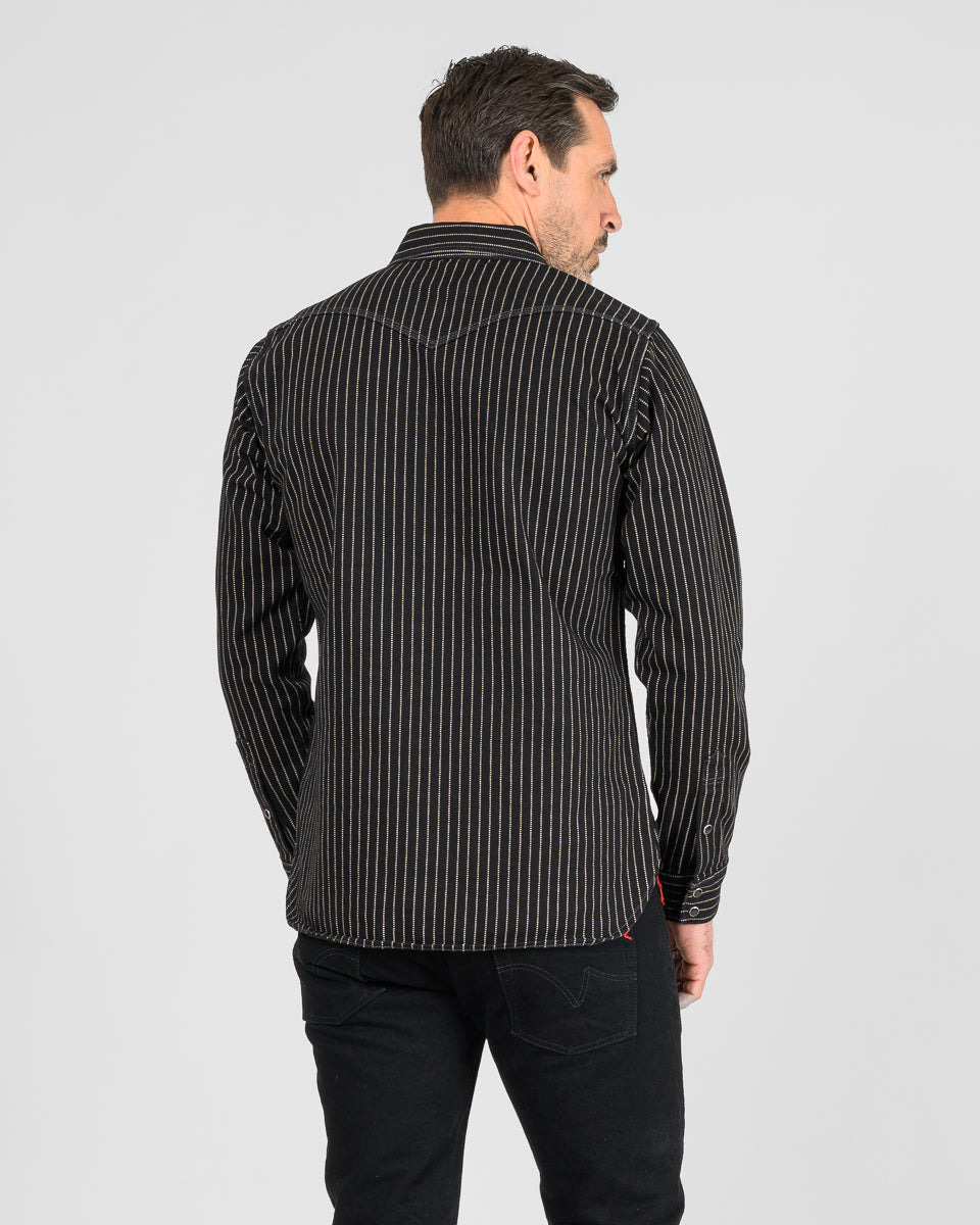 IHSH-62-BLK 12oz Wabash Western Shirt - Black - 3