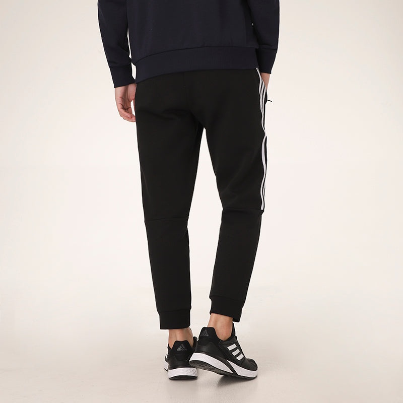 adidas Casual Sports Bundle Feet Lacing Stripe Knit Long Pants Black GP1014 - 6