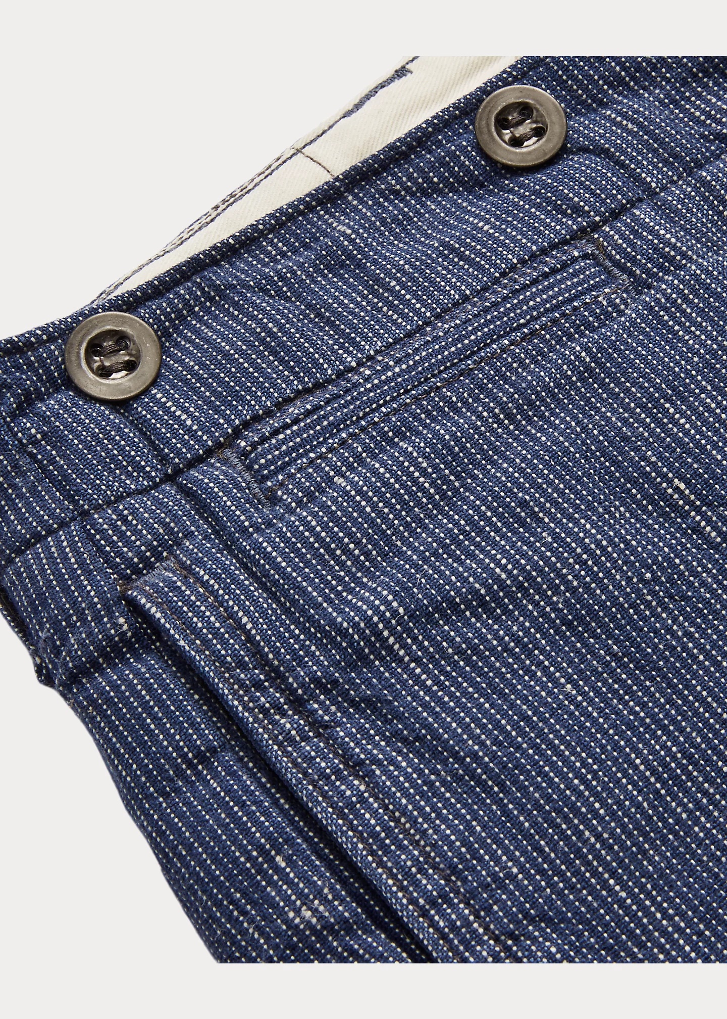 RRL by Ralph Lauren Indigo Linen-Cotton Officer's Pant - 648408