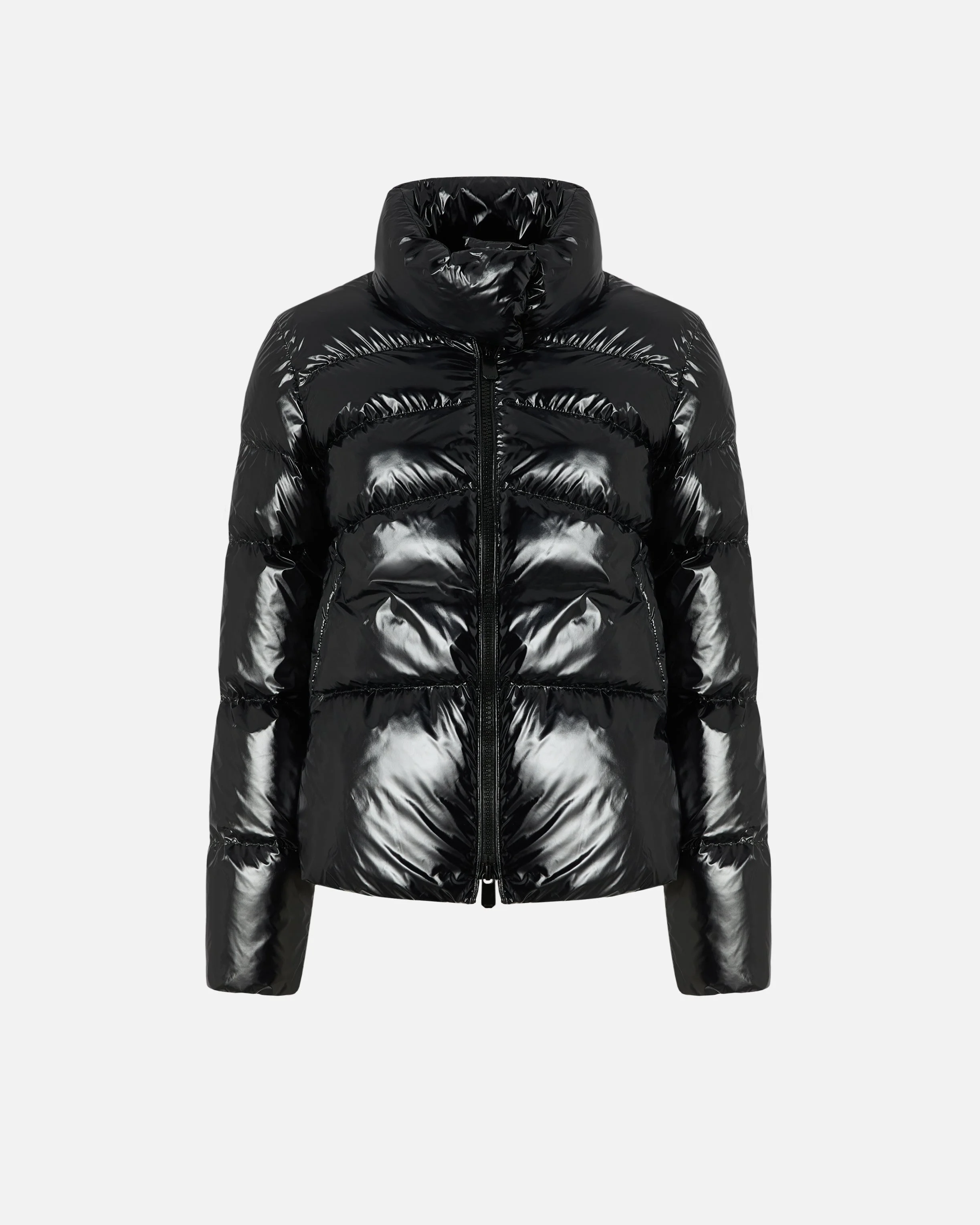 PADDED CRYSTAL NYLON PEA COAT - 1