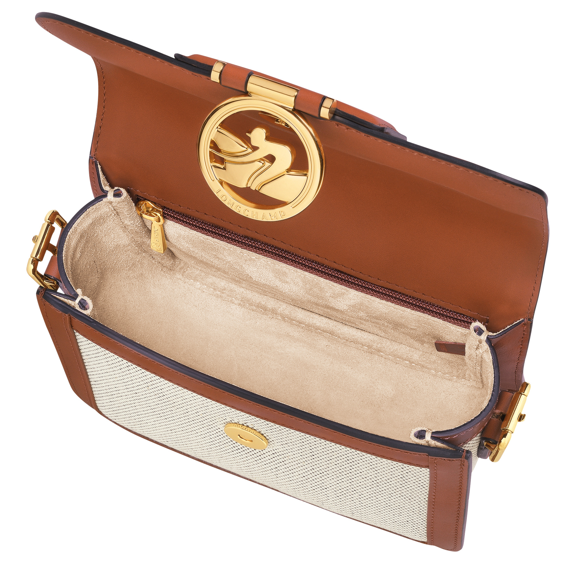 Box-Trot S Crossbody bag Cognac - Canvas - 5