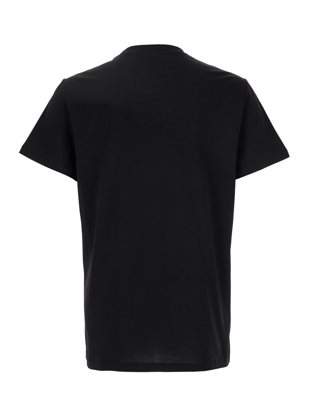 Balmain Men Black Crewneck T-Shirt With Logo Lettering On The Front In Cotton Man - 2