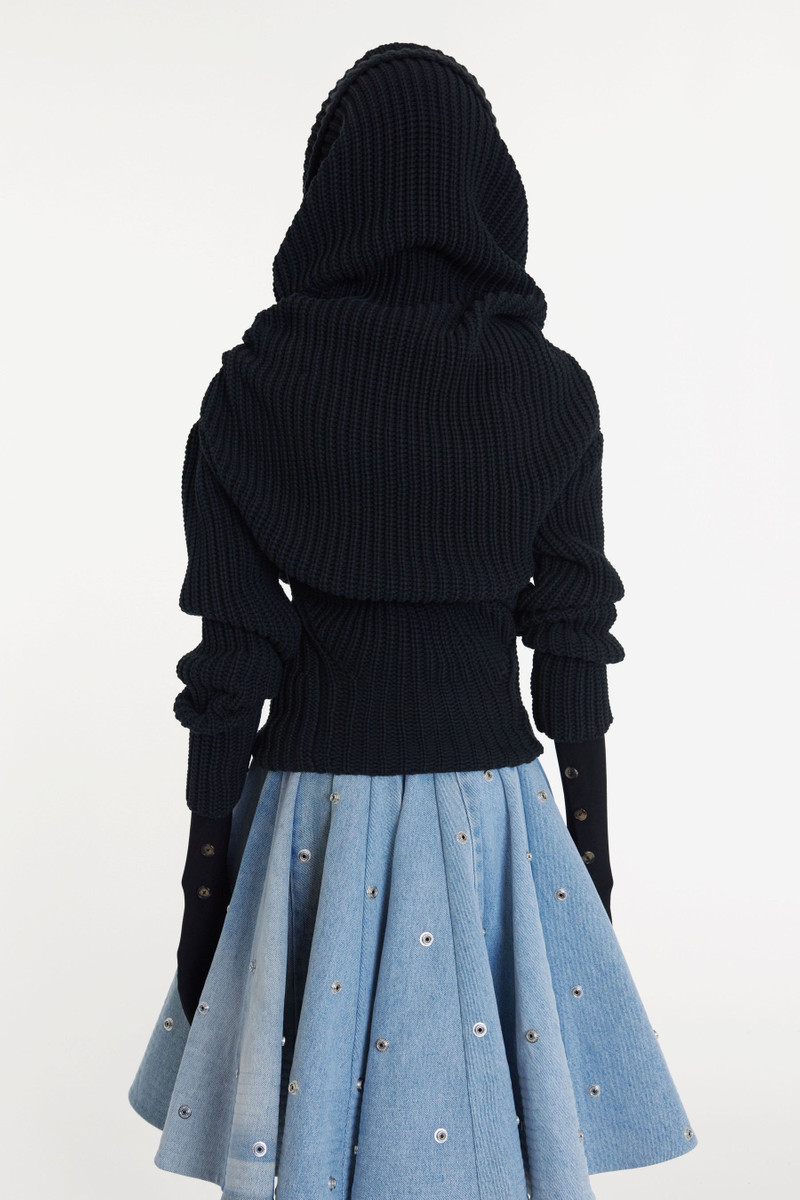 KNIT SNOOD TOP 와 GLOVES BLACK 3