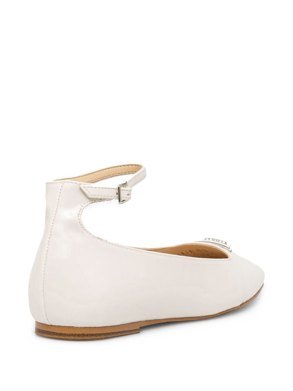 logo-plaque ballerina shoes - 3