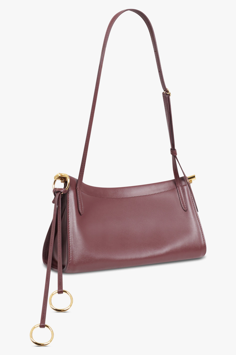LE CLICK EAST/WEST SMALL BAGUETTE BAG | GARNET RED - 2