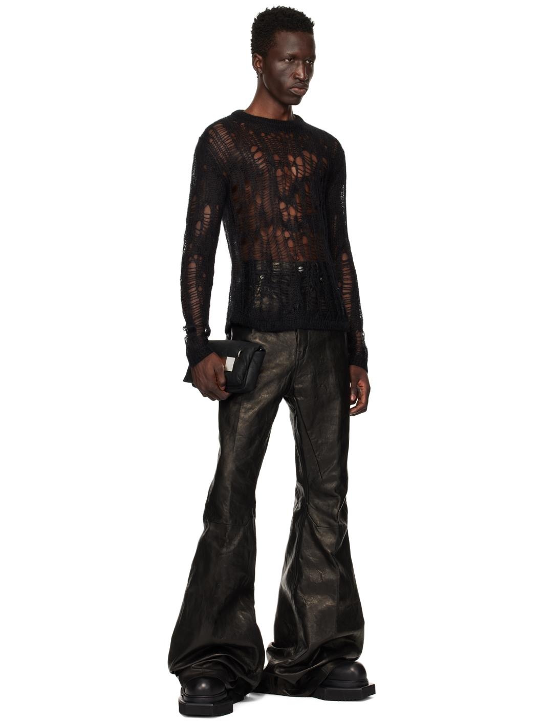 Black Porterville Bolan Leather Trousers - 4