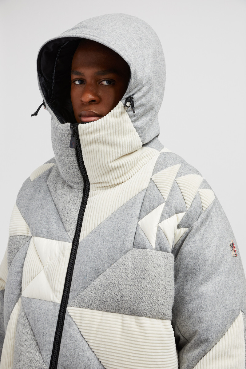 Sedrun Patchwork-Quilted Wool Short Down Jacket 4