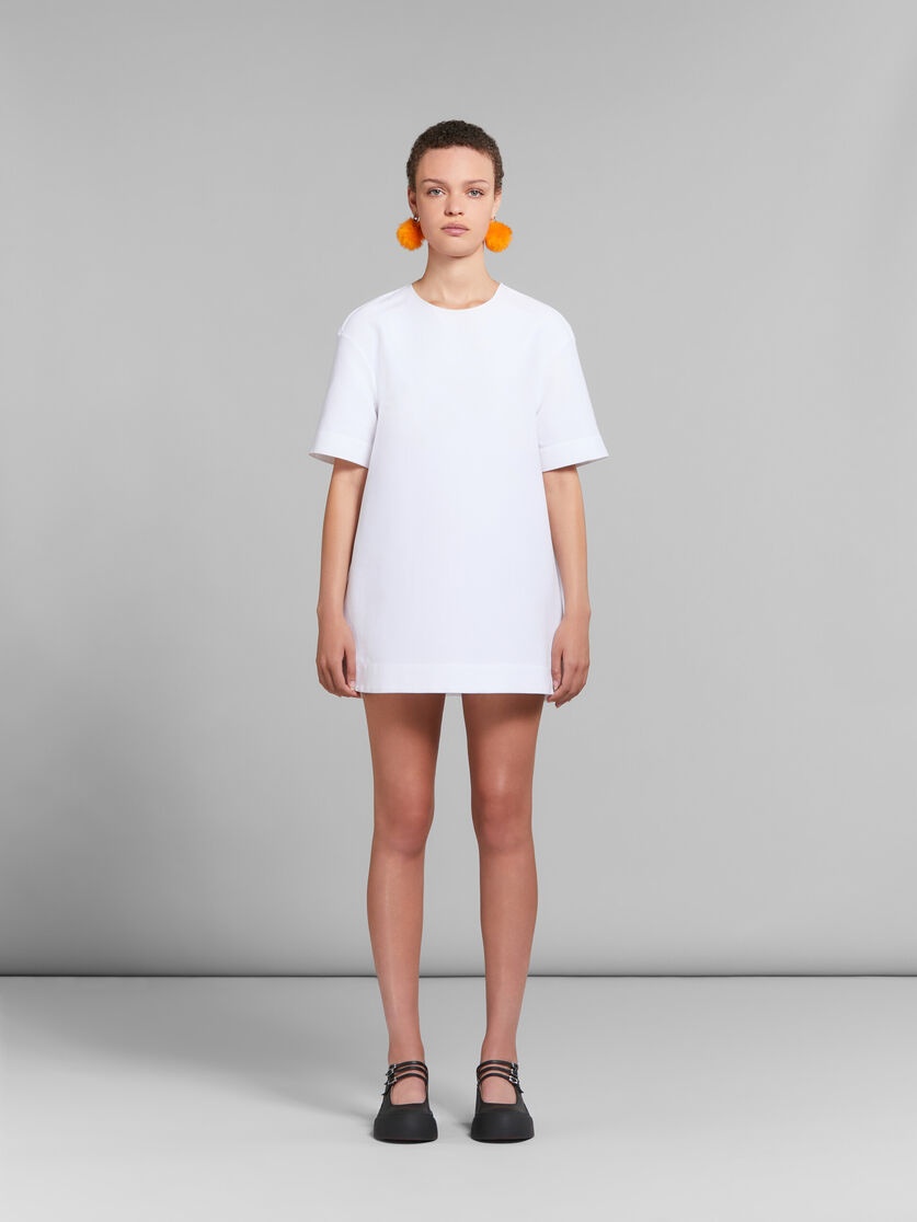 WHITE CADY MINI COCOON DRESS - 2