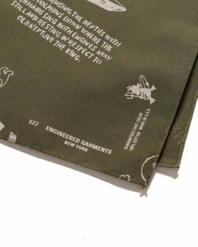 Engineered Garments Printed Bandana NY Olive outlook