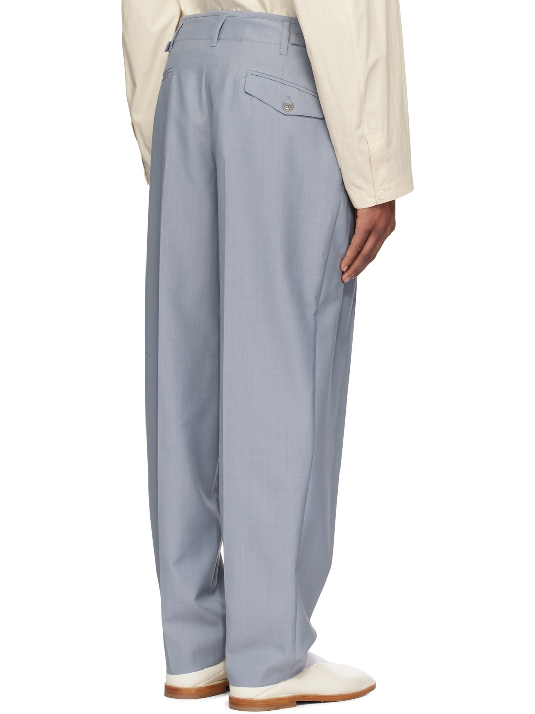 Gray Pleated Trousers - 3