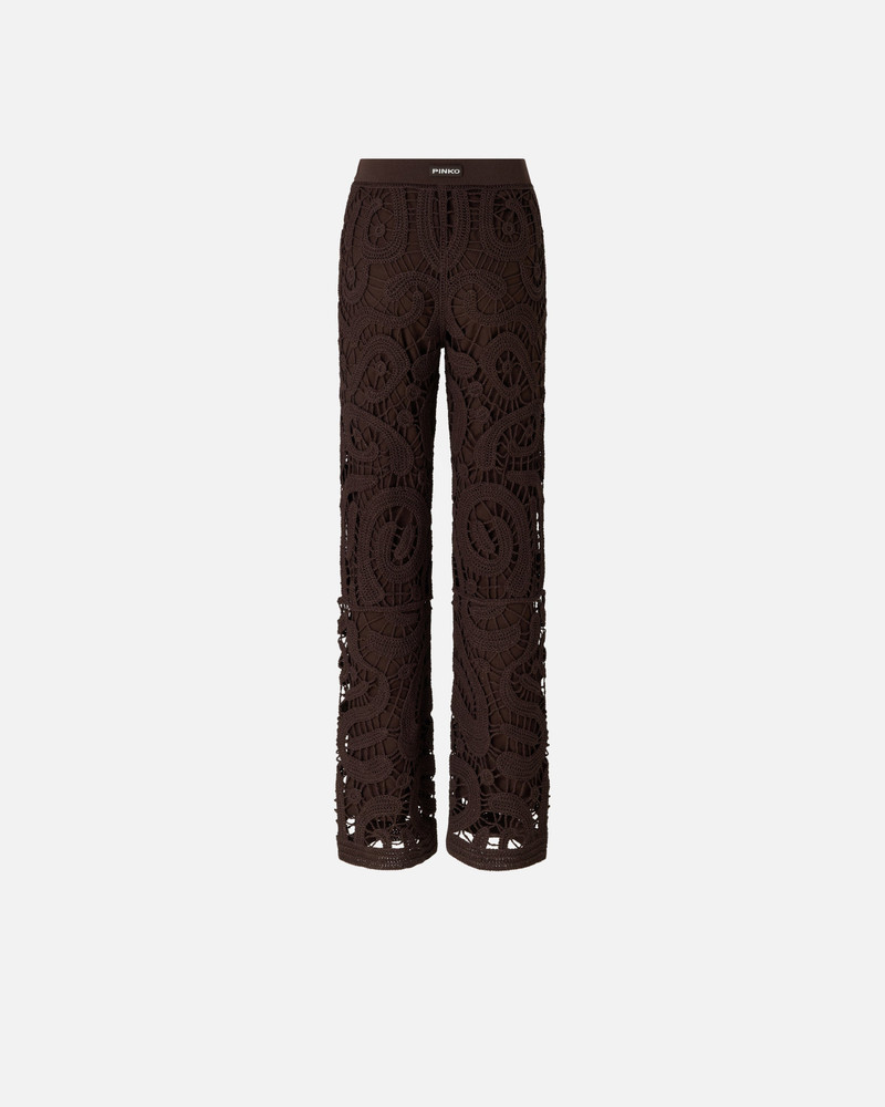 PINKO GEOMETRIC CROCHETED TROUSERS outlook