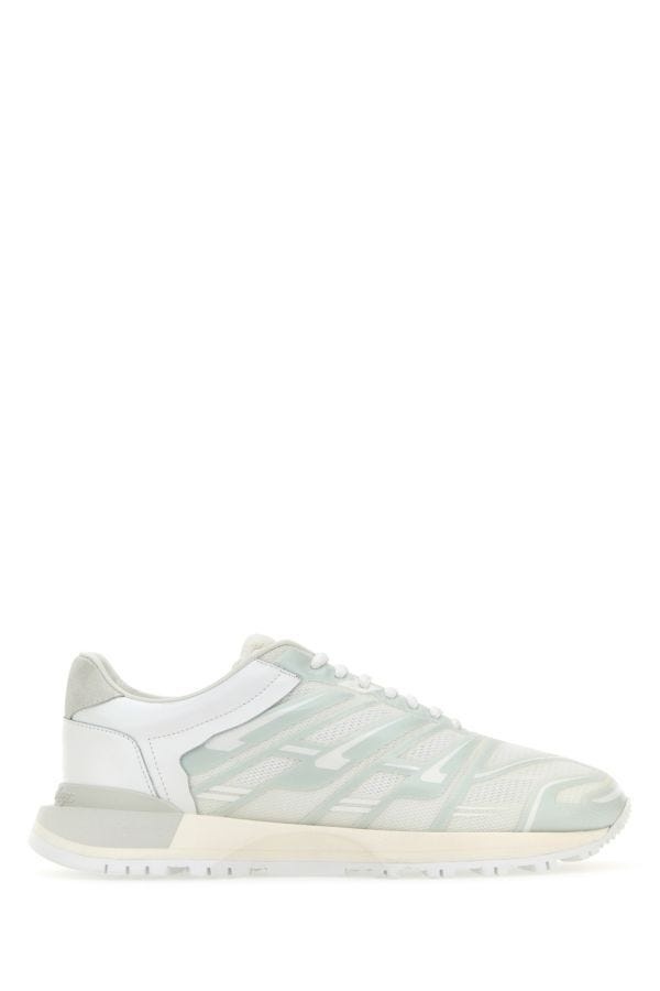 Maison Margiela Man White Mesh And Rubber 50-50 Sneakers - 1