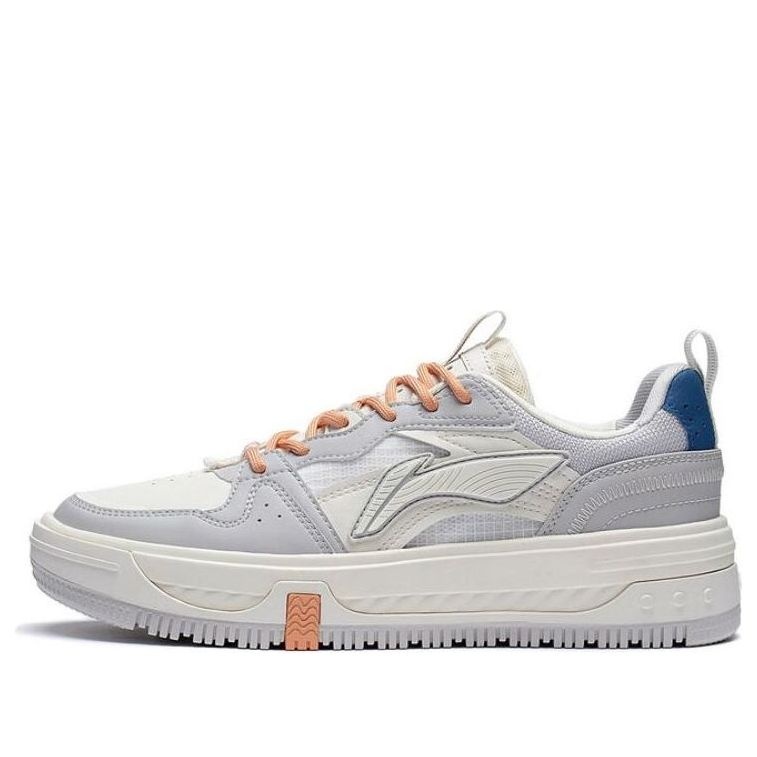 (WMNS) Li-Ning Xingchuan V2 Skate Shoes 'Grey White Orange' AGCT144-3 - 1