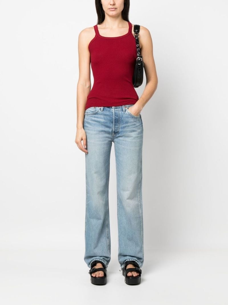 mid-rise straight-leg jeans - 4