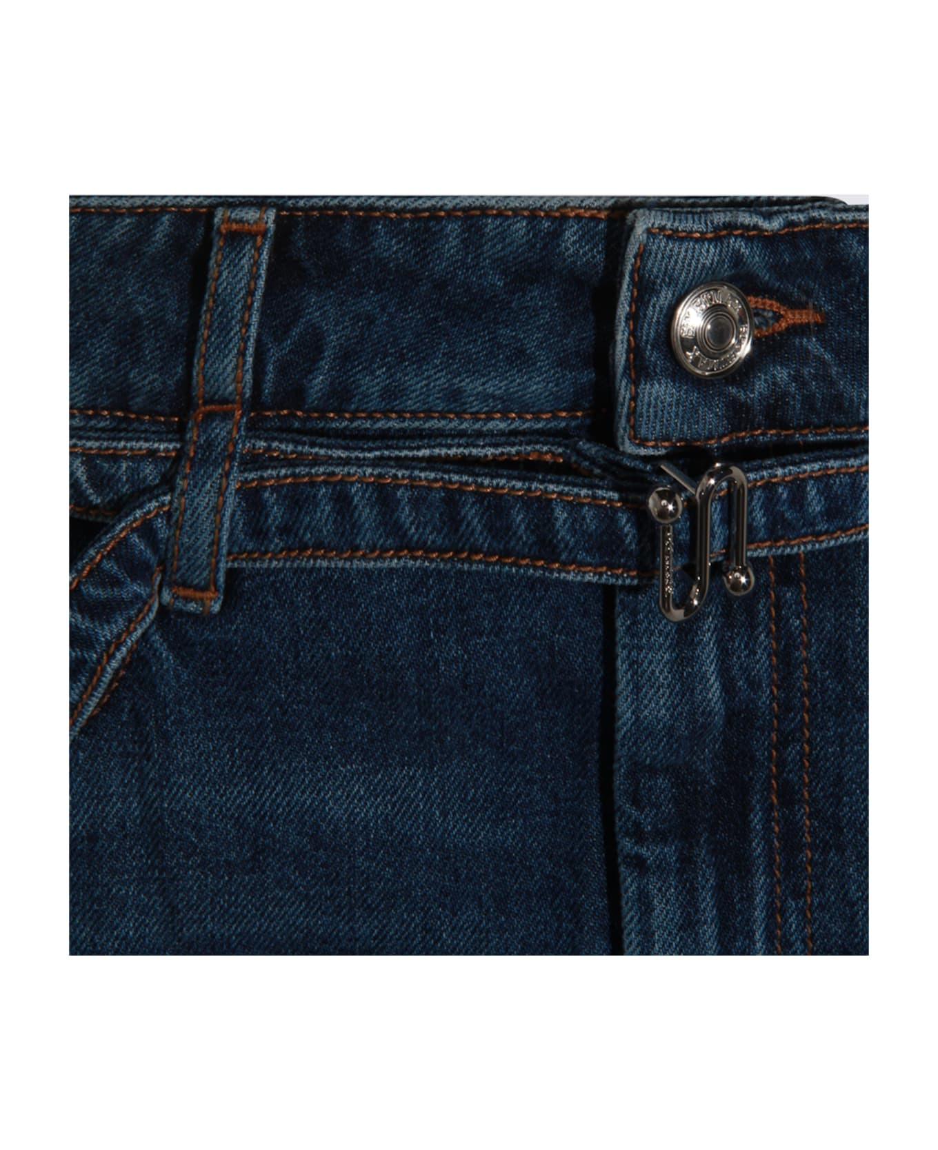 Blue Denim Cotton Skirt - 3