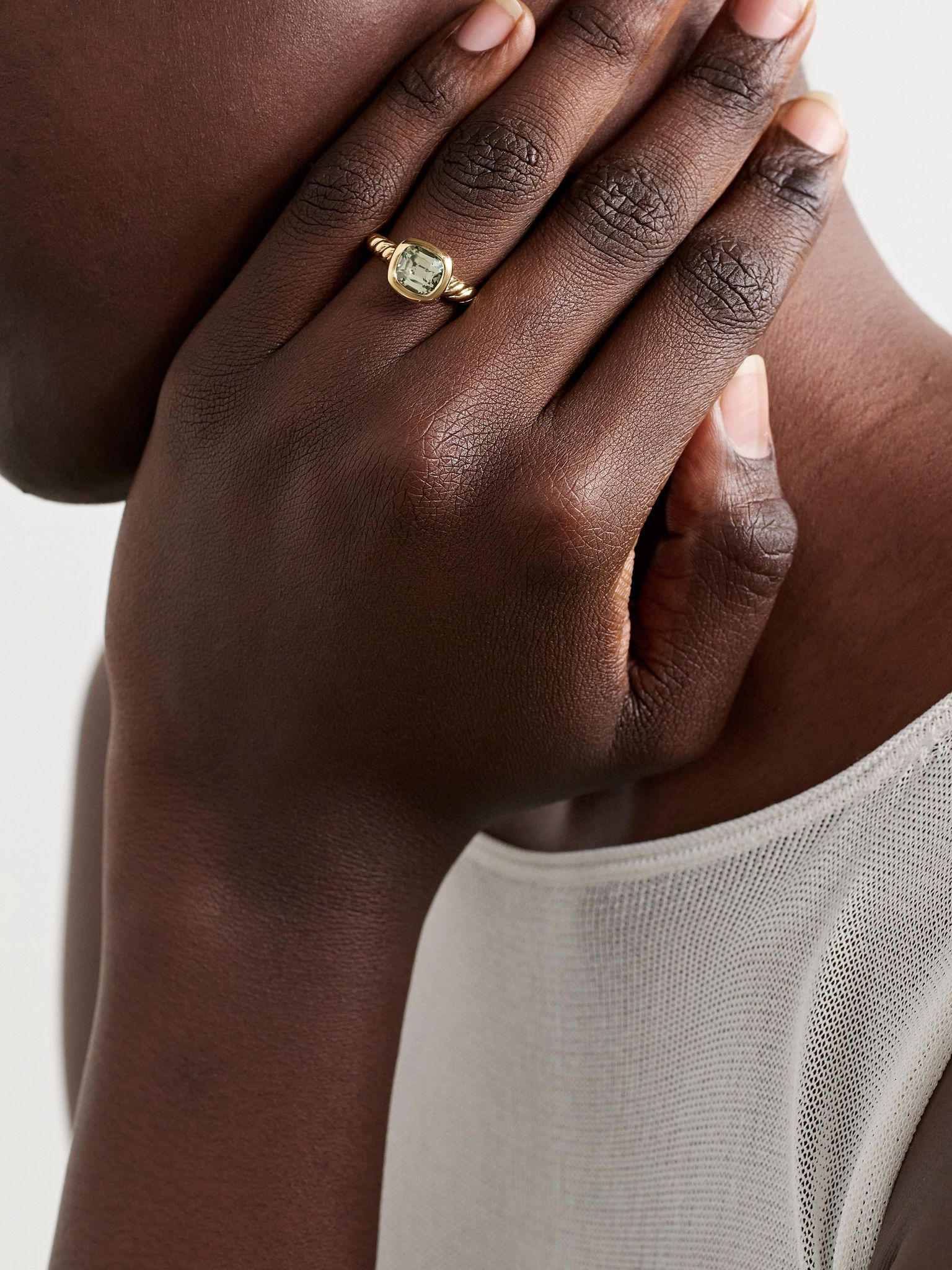 DY Mercer® 18-karat gold prasiolite ring Gold - 2