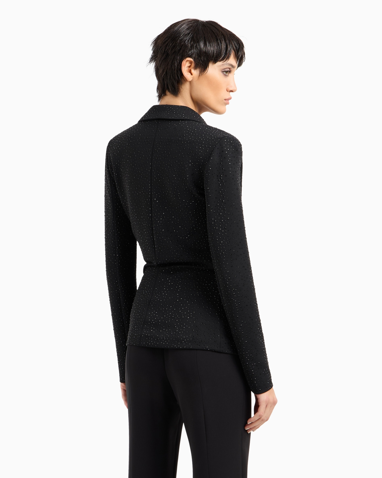 ASV viscose single-breasted jacket with all-over embroidery - 3