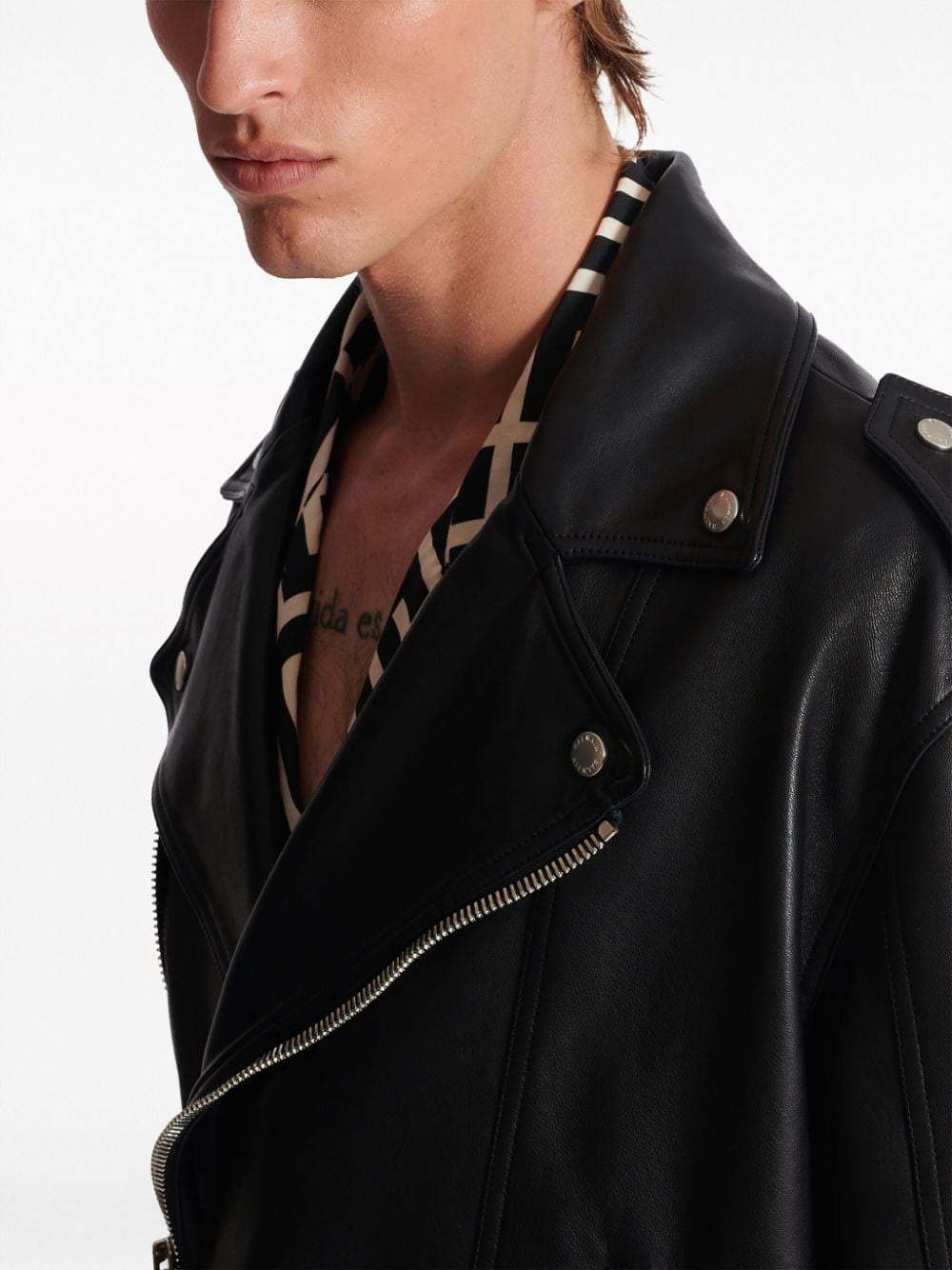 leather biker jacket - 6