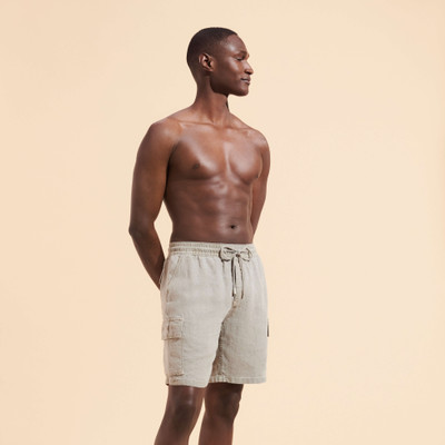 Vilebrequin Men Linen Bermuda Shorts Mineral Dye outlook