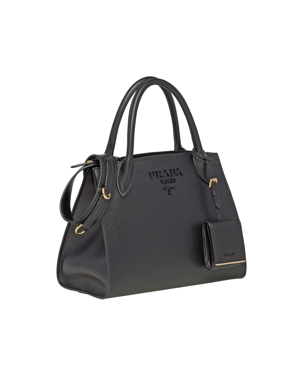 Small Saffiano Leather Prada Monochrome Bag - 3