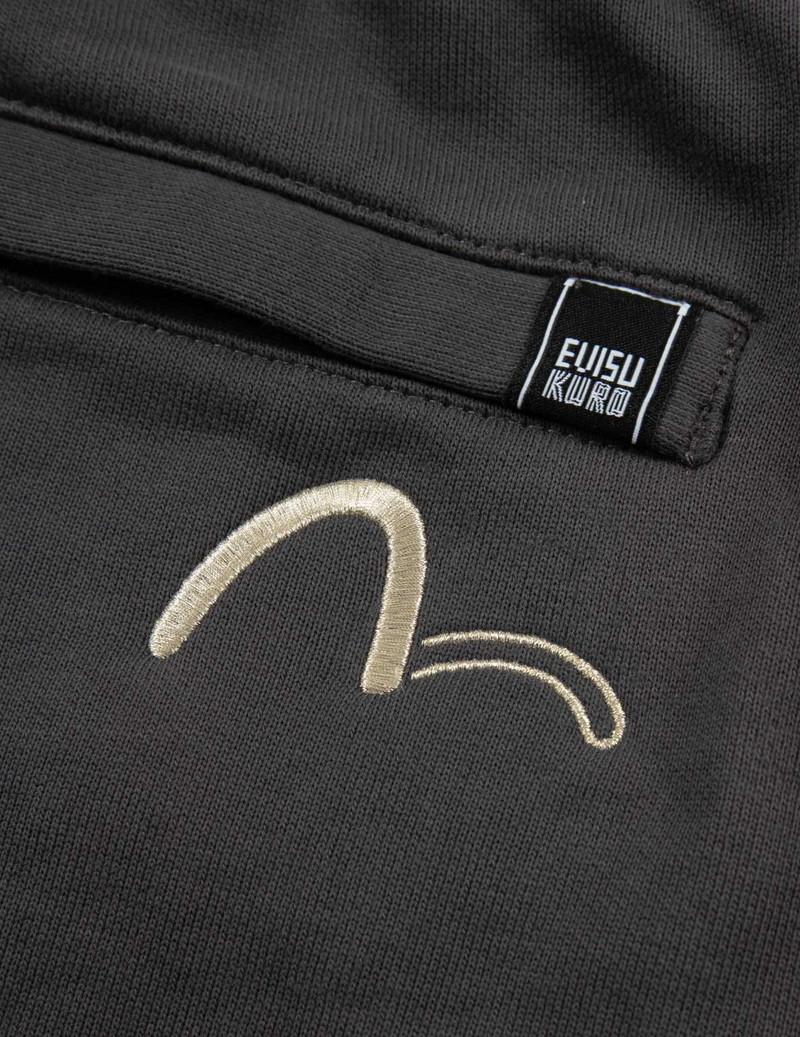 Side Zip Allover Paisley Print and Seagull Embroidery Regular Fit Sweat Shorts 10