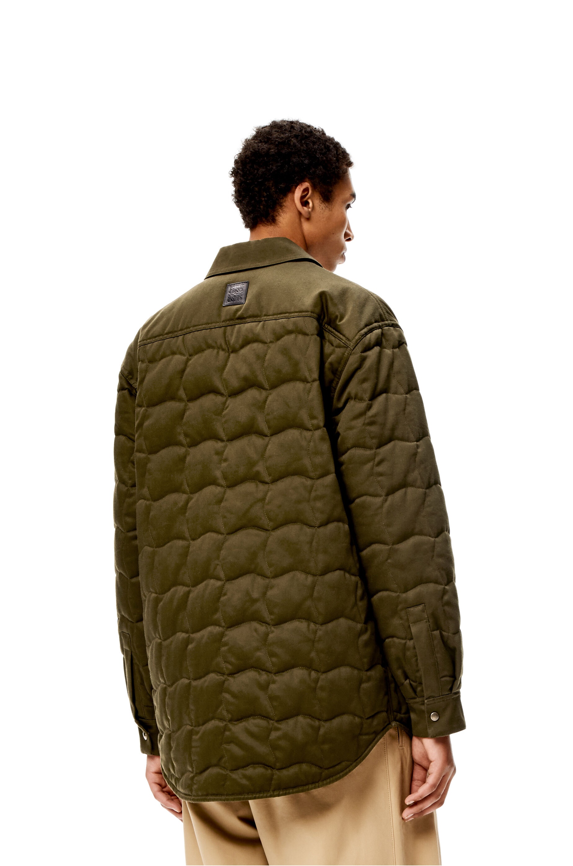 Quilted overshirt in cotton - 4