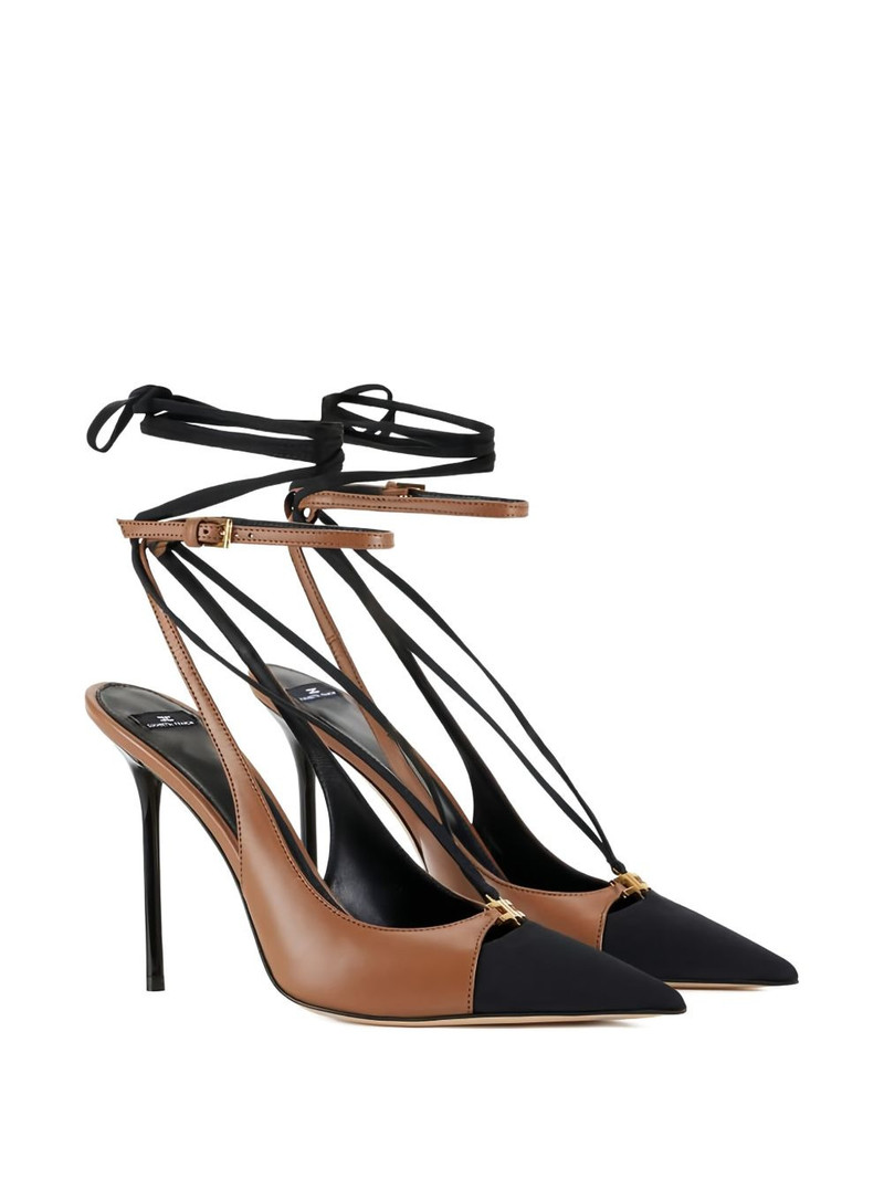 ELISABETTA FRANCHI tapered toe leather pumps outlook