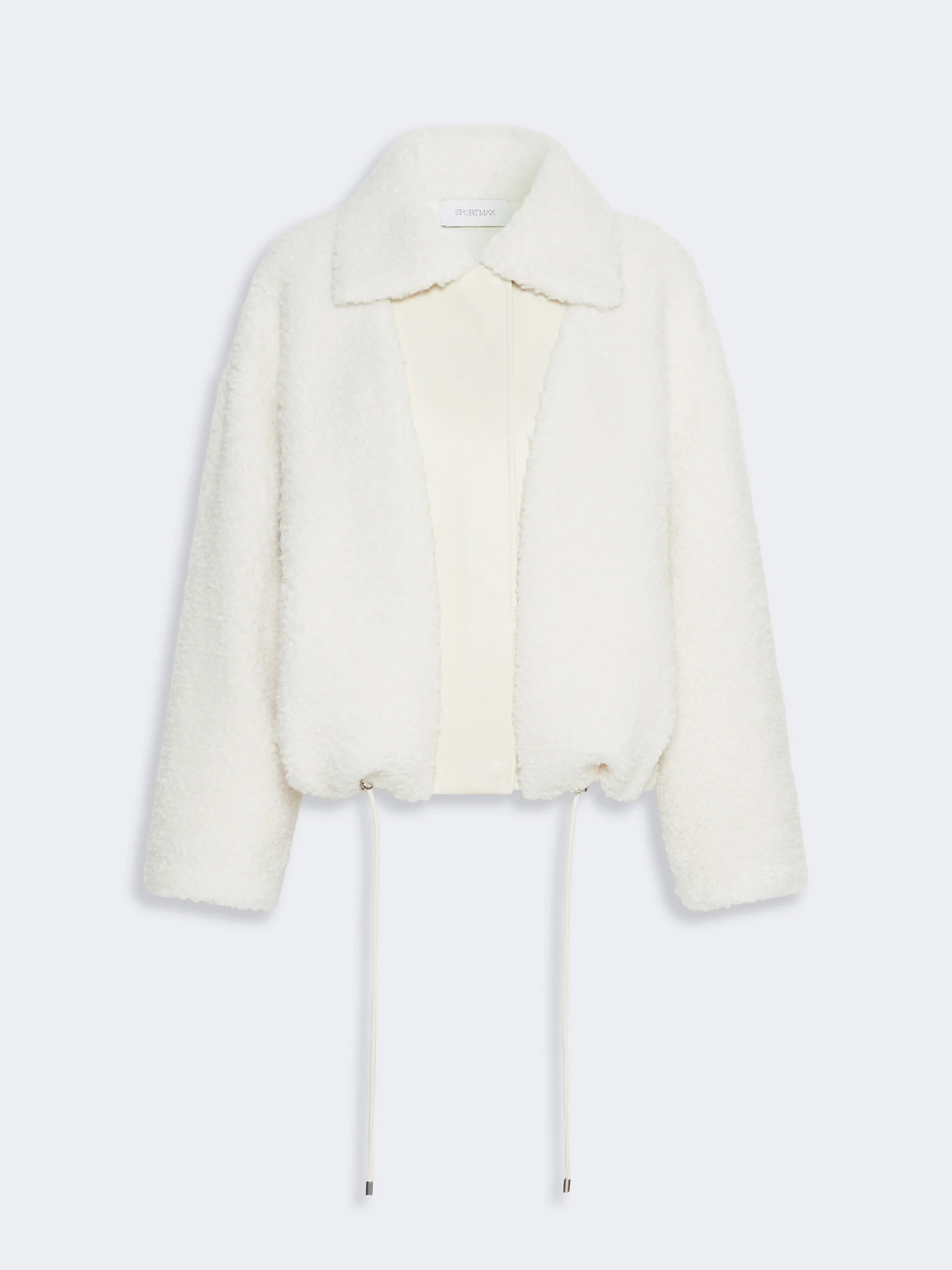 FILTRO Short furry jersey jacket - ECRU - 1