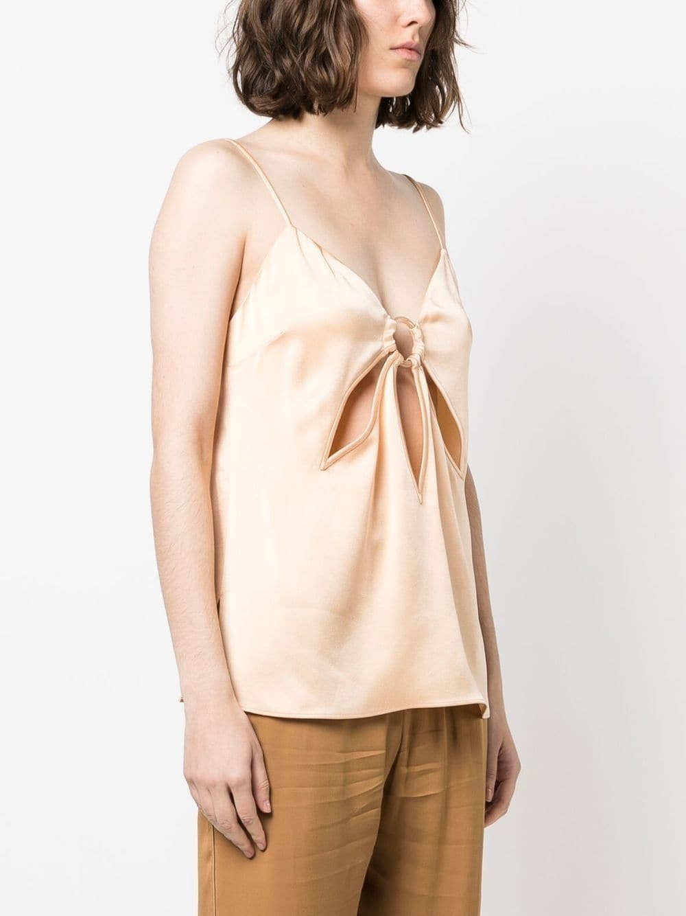 ruched satin vest - 3