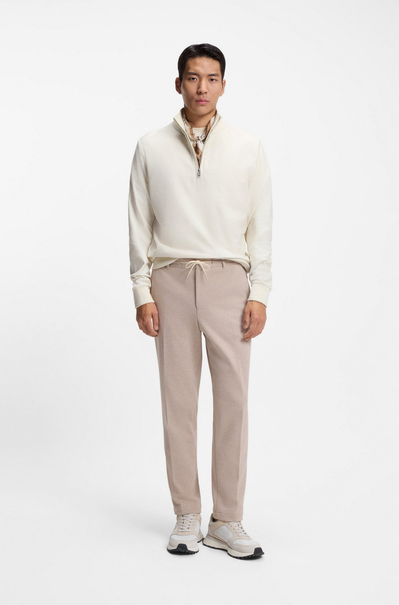 BOSS TAPERED-FIT TROUSERS WITH REVERSIBLE DRAWSTRING outlook