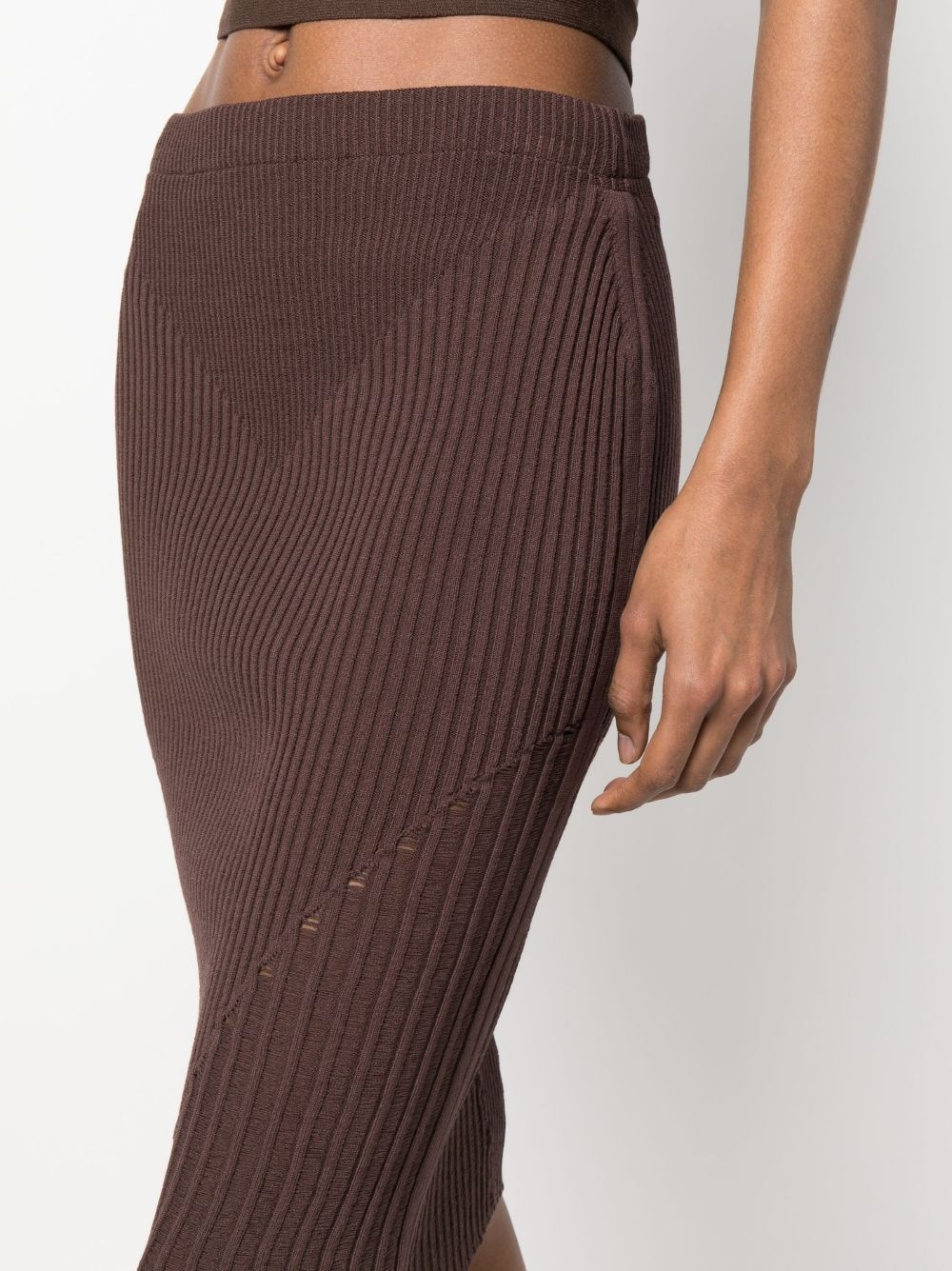 ribbed-knit pencil skirt - 5
